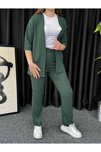 Altamira Női zöld kimonó csavart alsó felső szett