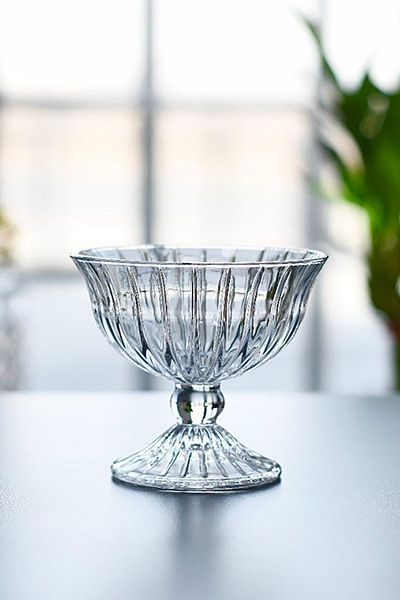 Wow Home Set of 6 Footed Glass Bowls, Sugar Bowl, Ice Cream Bowl, Presentation Bowl