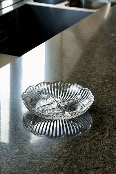 Wow Home وعاء حلوى زجاجي مقسم