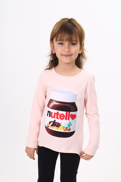 Toontoy Girl's Nutella Printed T-Shirt