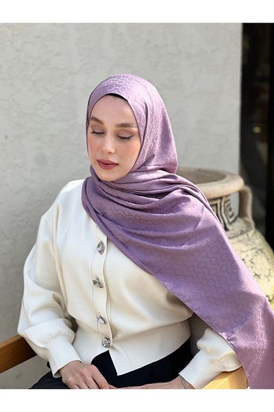 Modakaşmir Silky Jacquard Series Hale Pattern Shawl
