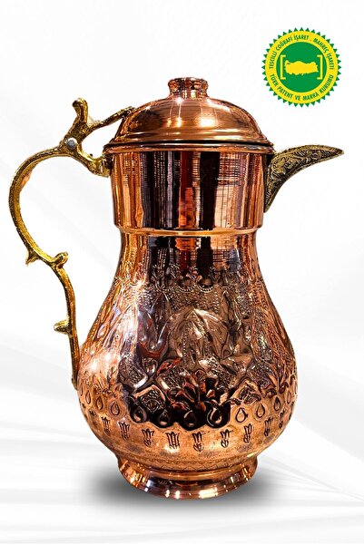 Yardımcı Bakır Since 1997 Kalem İşleme Bakır Ördek Sürahi Kapaklı