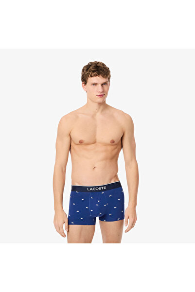 Lacoste Erkek Desenli 3'lü Renkli Boxer
