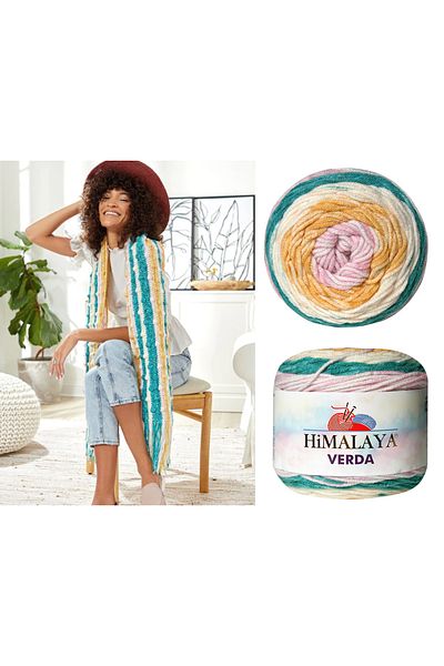Himalaya Πολύχρωμο ακρυλικό πλεκτό νήμα Verda
