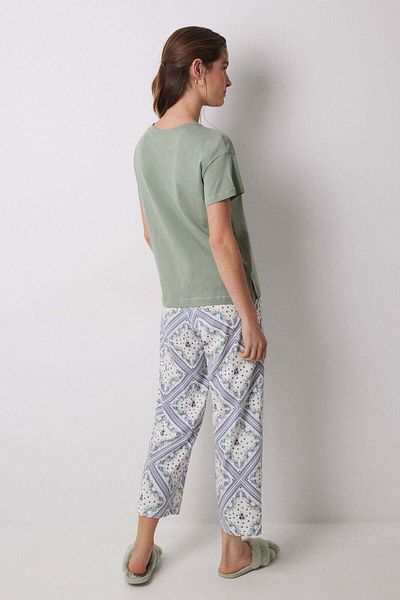 Women'secret 100% cotton pajamas with scarf print