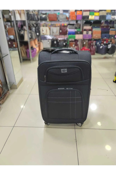 ergül çanta Unisex Su Geçirmez 4 tekerlekli Çelik Kasalı Körüklü Lüx Saten Astarlı Bez Valiz