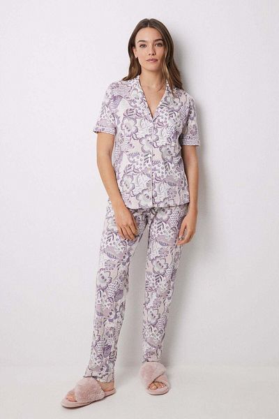 Women'secret Floral 100% cotton classic pyjamas