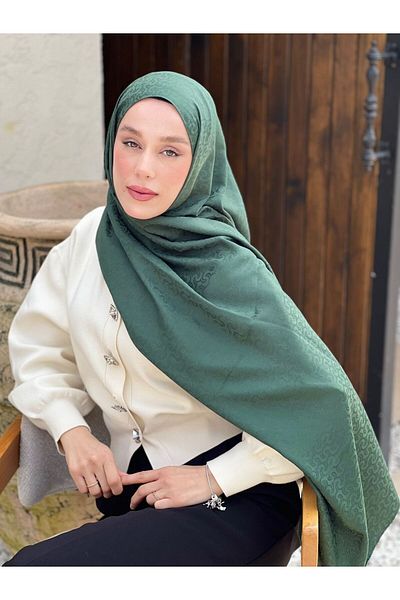 Modakaşmir Silky Jacquard Series Knitted Pattern Shawl