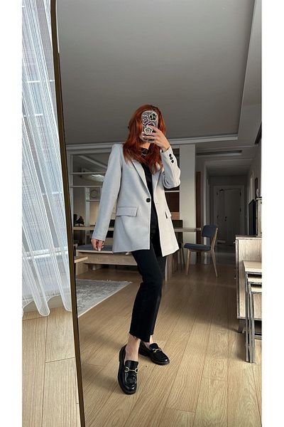 Lavanta Tekstil Μπουφάν Blazer με επένδυση από μαλλί εφέ