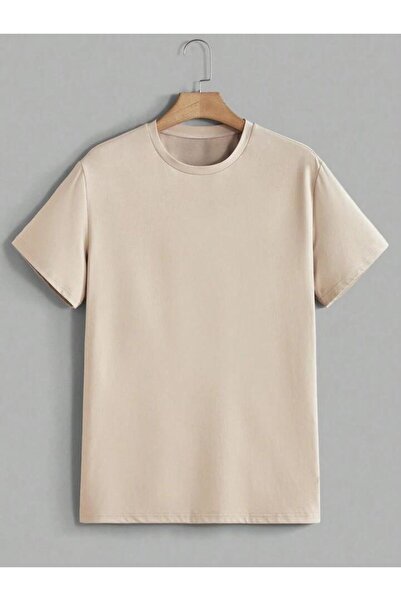 trendgar 3 Pack Saks Beige and White Oversize Unisex T-Shirt