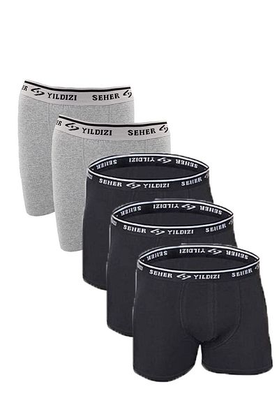 ENTAHA Seher 5 Li Lycra Ανδρικό Boxer Μαύρο-γκρι