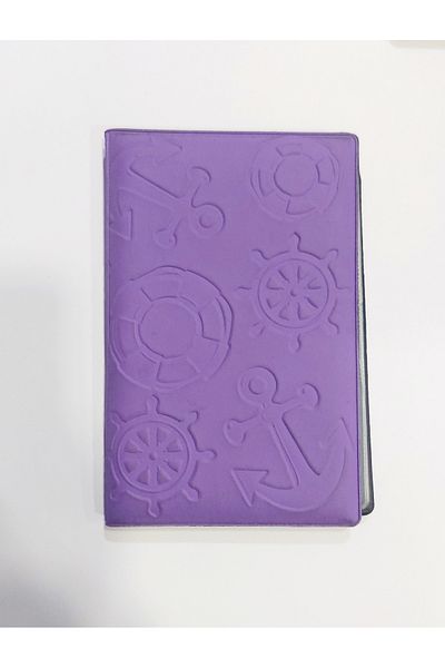 Havacı Uçuş Dünyası Anchor Helm Printed Passport Document Case
