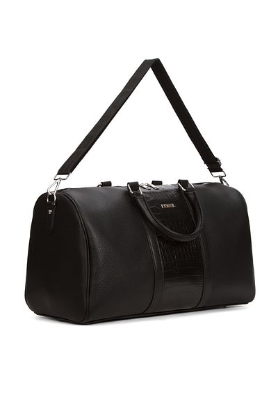 Fossil 2001 Vegan Leather Suitcase Hand Suitcase Suitcase Sports Bag Holiday Hospital Cylinder Model Black