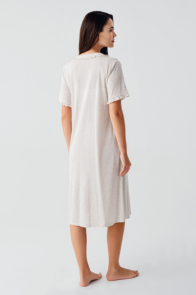 Artış Cămașă de noapte de maternitate din bumbac elastic cu mânecă scurtă