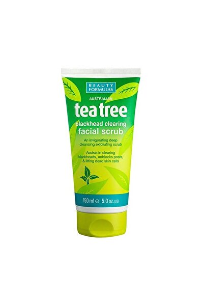 BEAUTY FORMULAS Tea Tree Facial Scrub - Blackhead Clearling Formula | 150 Ml