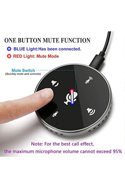 COOYA Conference Speakerphone, USB Microphone, with Touch-Sensor to Mute/Volume, for Meetings, Interviews
