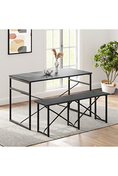 Güzelkan Masa Takımı Bench Bank Masa Seti 120x60  Masa Mutfak Masası Yemek Ma...