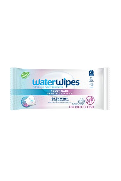WaterWipes مناديل مبللة كبيرة جدًا للبالغين 30 قطعة (360 ورقة)