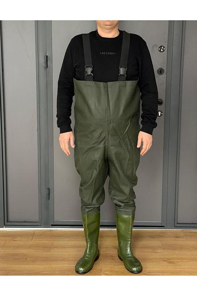 AHSEN EXPORT Gardener Jumpsuit with Strap Boots