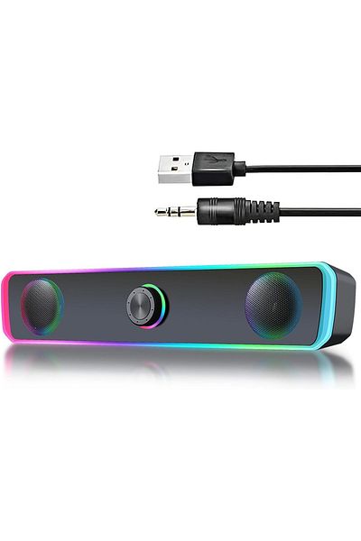 COOYA Computer Speakers for Desktop, Bluetooth 5.3,USB Powered Soundbar,HiFi Stereo,3.5mm Aux Input