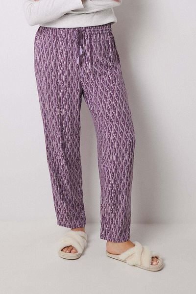 Women'secret Viscose carrot trousers with ikat print
