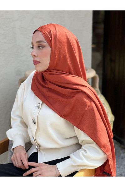 Modakaşmir Silky Jacquard Series Hale Pattern Shawl