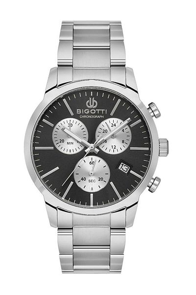 Bigotti Bg.1.10576-2 Steel Plated Functions Active Metallic Men Wrist Watch