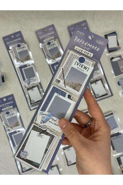 Kağıt Gemi Dükkan Set de autocolante de culoare albastră cu motivație cu moto...