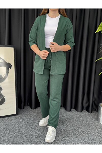 Altamira Női zöld kimonó csavart alsó felső szett