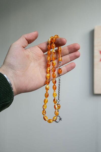 TESBİHKENTİ مسبحة صلاة من مسحوق العنبر بتصميم جزيئي جميل