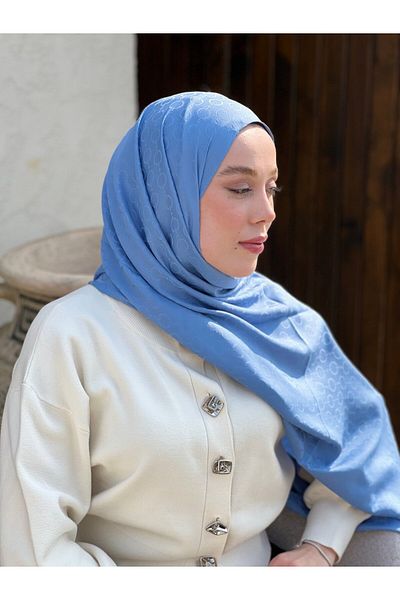 Modakaşmir Silky Jacquard Series Hale Pattern Shawl
