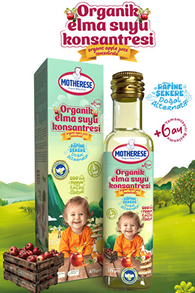 Motherese Organik Elma Suyu Konsantresi 675gr - Organik Bebek Elma Suyu Konsantresi 675gr