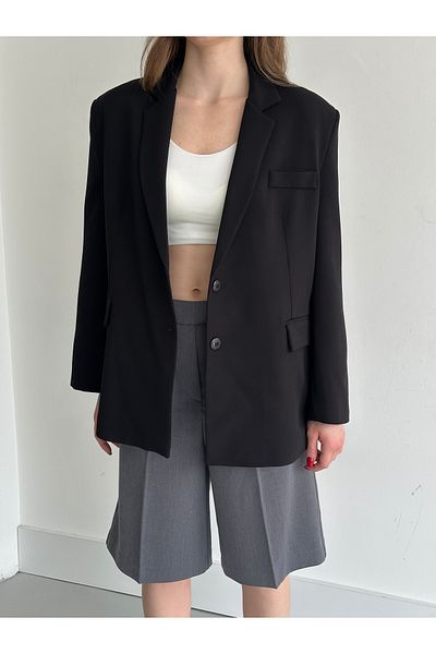 Laluvia Schwarze Washington Blazer Jacke - 7318