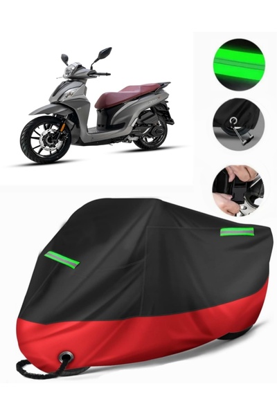 MotoEN Sym Symphony St 200I Abs Compatible Premium Motorcycle Tarpaulin (Lock...