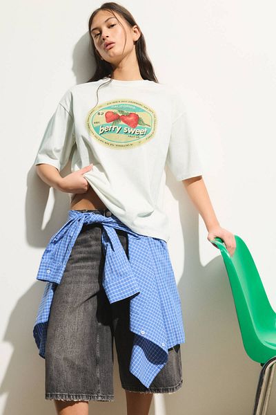Pull & Bear Strawberry graphic T-shirt