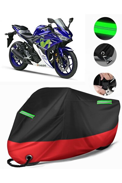 MotoEN غطاء دراجة نارية ممتاز متوافق مع Yamaha YZF R25 (متوافق مع القفل) أسود...
