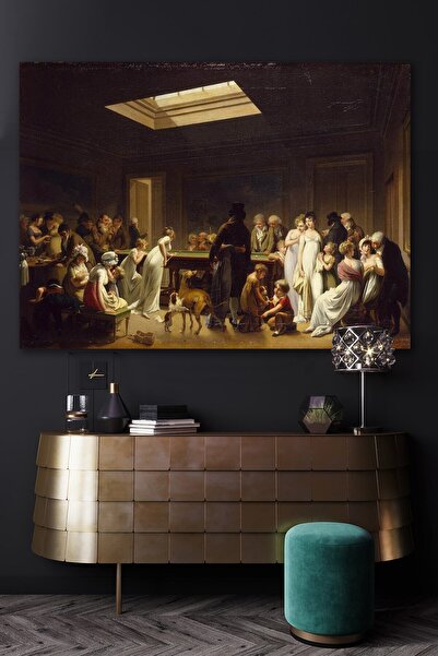 Hediyeler Kapında Siyah Rönesans Toplantı Kanvas Tablo 70x100