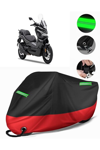 MotoEN Voge Sr4 Compatible Premium Motorcycle Tarpaulin (Lock Compatible) Bla...