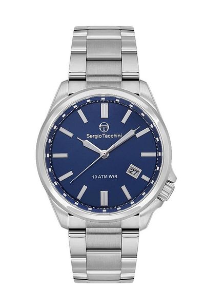 Sergio Tacchini St.1.10450-3 Water Resistant Steel Case Phosphorescent Dial Metallic Color Men's Wristwatch
