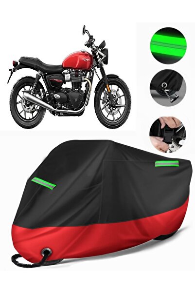 MotoEN Triumph Street Twin Compatible Premium Motorcycle Tarpaulin (Lock Comp...
