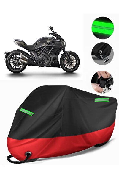 MotoEN غطاء دراجة نارية فاخر متوافق مع Ducati Diavel Carbon (متوافق مع القفل)...