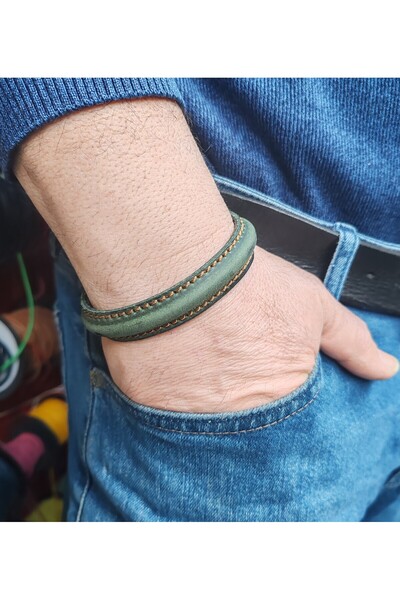 BONCADAS سوار نحاسي مطلي بالجلد مصنوع يدويًا حسب الطلب