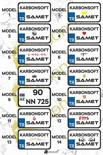 karbonsoft Kişiye Özel Ahşap Dekor Plaka, Bisiklet Plaka, Isimli Plaka, Cam Önü Plakası, Aksesuar Plaka