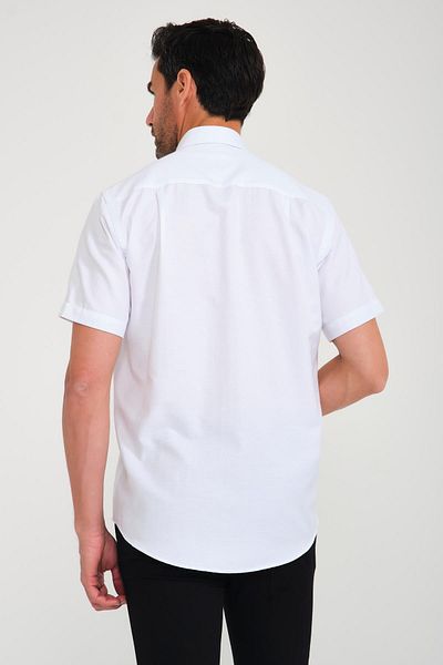Fitmens Classic Short Sleeve Oxford Gift Boxed Men's Shirt Fs- 001200   - White