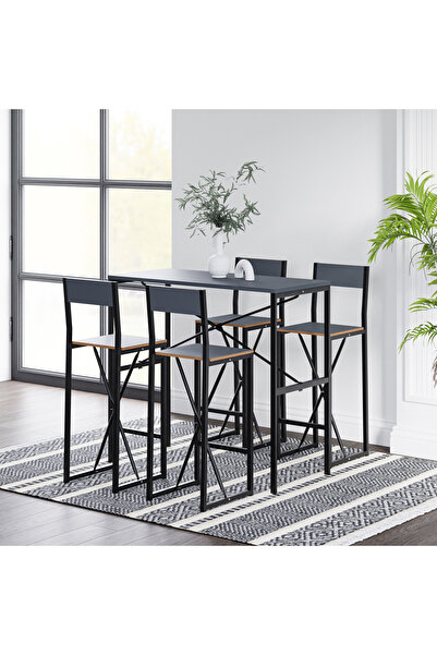 Güzelkan 4 Kişilik Gzl Bar Masa Bar Sandalye Yemek Masa Sandalye Takımı