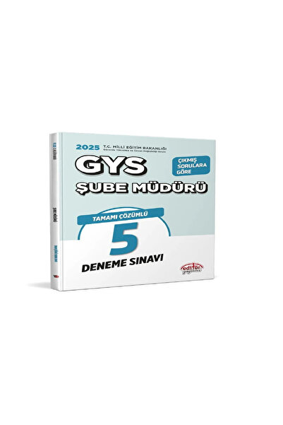 Data Yayınları Milli Eğitim Bakanlığı GYS Şube Müdürlüğü Tamamı Çözümlü 5 Den...
