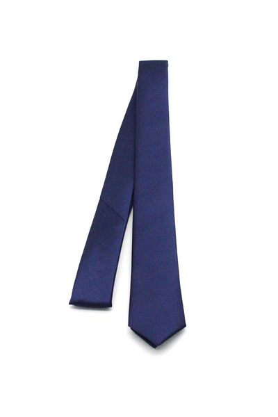 Fitmens Men's Handkerchiefless Plain Tie Fs- 001868   - Navy Blue