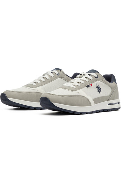 U.S. Polo Assn. Men's White Low-Top Sneakers - Bold Rugged Style with Durable Sole for Outdoor Wear