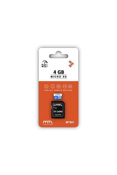 MTL 4 Gb Memory Card - Hc Micro Sd Adapter Included Mt801