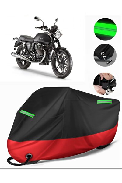 MotoEN غطاء دراجة نارية ممتاز متوافق مع Moto Guzzi Stone 750 (متوافق مع القفل...